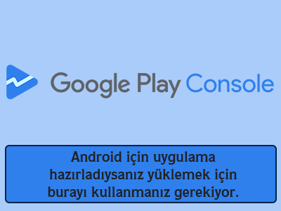 Android için uygulama hazırladınız yüklemek için burayı kullanmanız gerekiyor